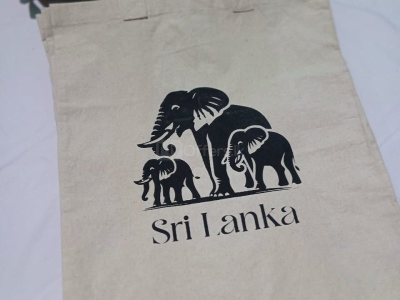 ඉතා හොදින් මසා නිමකල අමු රෙදි බෑග් ඕනම - Image 5