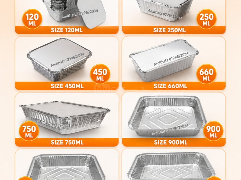🍱 Aluminium Foil Food Containers | ඇලුමිනියම් ෆොයිල් ෆුඩ්