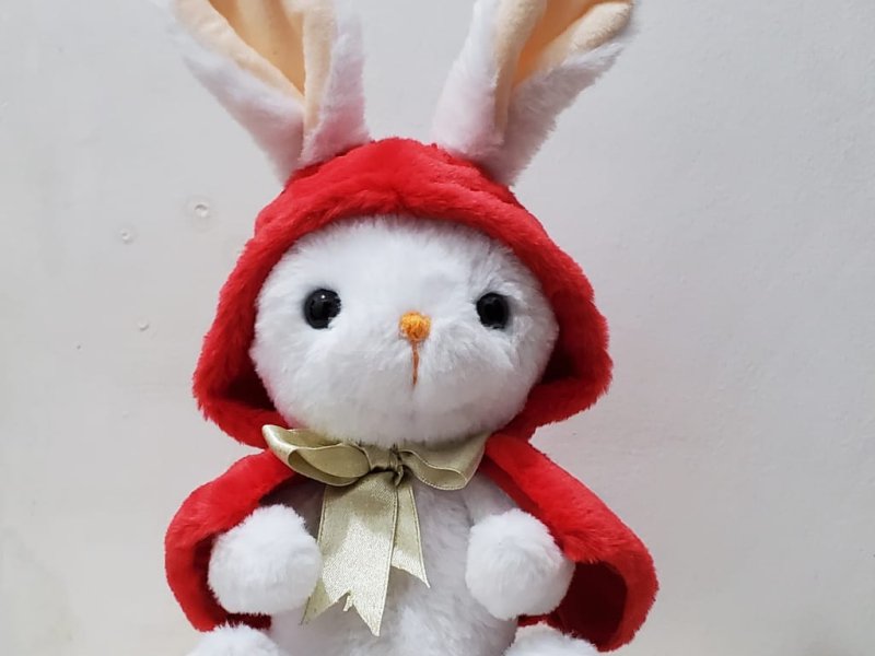 Soft Toy Red Riding Bunny – a super‑soft, high‑quality plush bunny dressed in a red riding hoo - Image 2