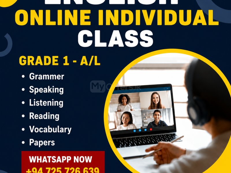 📚 ONLINE ENGLISH CLASSES

Want to improve your English?

Join our online individual classes f