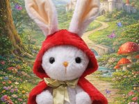Soft Toy Red Riding Bunny – a super‑soft, high‑quality plush bunny dressed in a red riding hoo