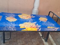 Steel single bed with mattress
Brand New
3 x 6
Bed 6500
Metress 5500