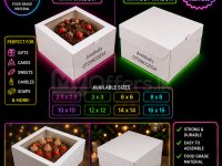 CAKE BOXES WITH / WITHOUT WINDOW – Premium Bakery Packaging Sri Lanka